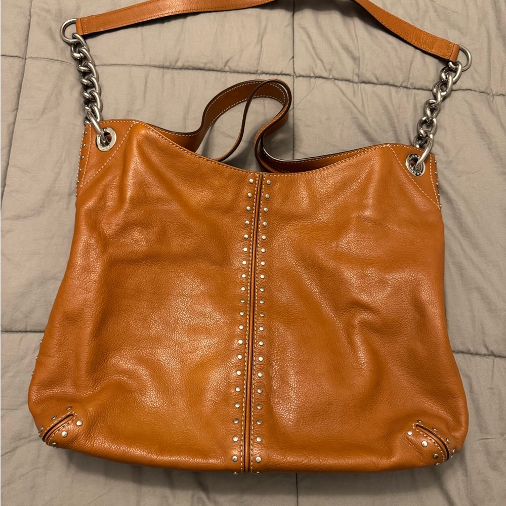 Michael Kors Tan Leather Shoulder/satchel Bag - Picture 3 of 9
